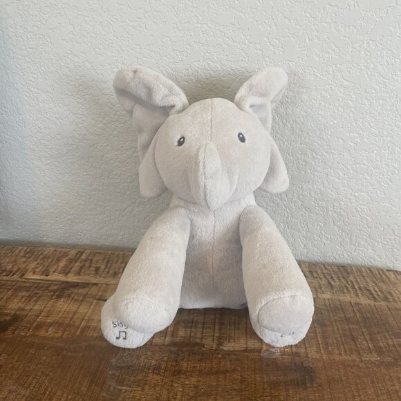 Gund Flappy The Elephant Animated Peek A Boo Musical Plush Toy Baby Gray Works - Picture 9 of 10